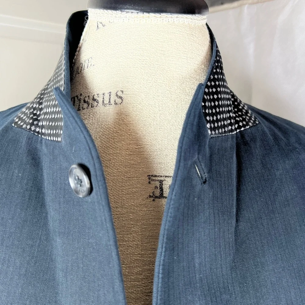 Armani Exchange Mens Single Breasted Ridged Corduroy Blazer Navy Blue Size 40R - Picture 8 of 13